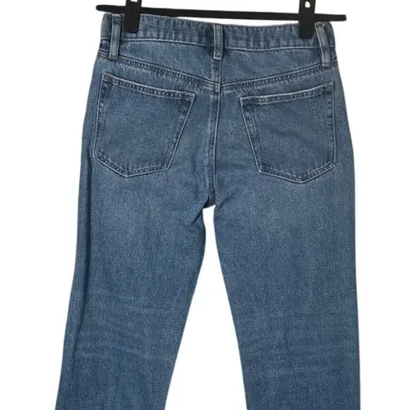 LOFT The Slouchy Boyfriend Cuffed Jeans Classic Blue Medium Wash Size 00/24 - Picture 7 of 11